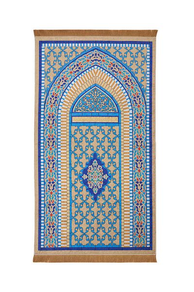 Bursa İpek Gold Velvet Rug Prayer Rug