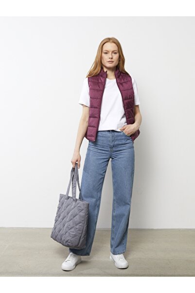 LC Waikiki Kadın Dik Yaka Düz Şişme Yelek