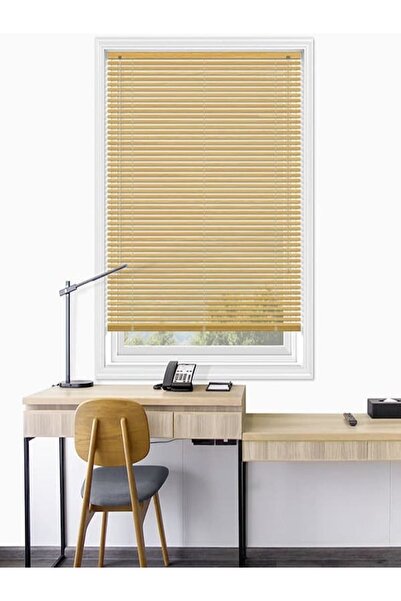 Linadora Pvc Jaluzi 25 Mm Ahşap Desenli Krem