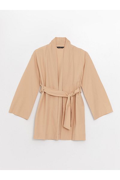 LC Waikiki Kimono de damă cu guler șal uni cu mânecă lungă