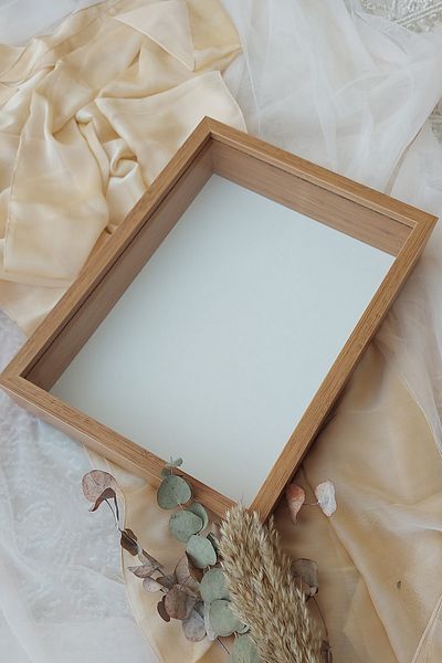 Verda Çerçeve Rama de memorie din bambus adânc de 30x40 cm pentru flori de zi specială! Cutie cu rame trandafiri! Cutie mare de trandafiri!