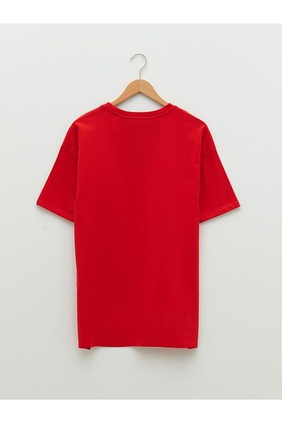LC Waikiki Kurzarm-Umstands-T-Shirt aus Baumwolle mit Rundhalsausschnitt und Mickey-Mouse-Aufdruck
