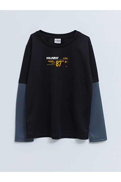 LC Waikiki Chlapec - tričko s dlouhým rukávem a výstřihem do posádky