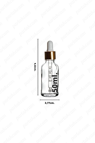 parlakcam 1 Adet 50ml Damlalıklı Şeffaf Şişe Özel Yağlar Esans Yağları Için U...