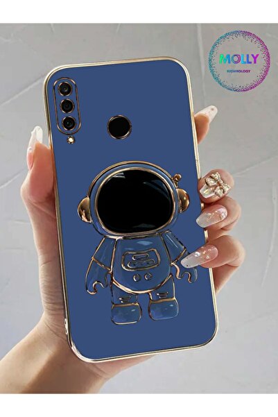 Molly Technology Huawei P30 Lite Için Petrol Mavisi Astronot Standlı Kenarlar...