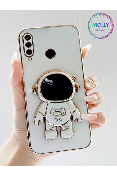 Molly Technology Huawei P30 Lite Için Inci Beyazı Astronot Standlı Kenarları ...