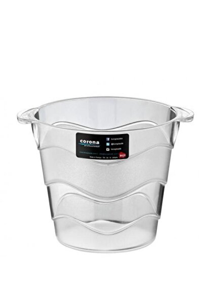 Corona Professional Pc Şişe Ve Buz Kovası Plastik 4 Litre Şeffaf Büyük Boy