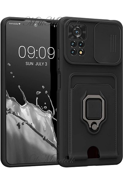 m.tk moveteck حافظة لهاتف Xiaomi Redmi Note 12 Pro 4g مع عدسة الكاميرا المحمية من زحلقة حلقة منزلقة بطاقة عمل Zumasilikon