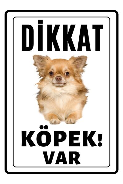 Emach Dizayn Dikkat Köpek Var Uyarı Ikaz Levhası Pvc Kaplama A4 Tatlı
