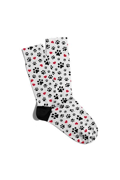 Eğlenceli Çoraplar Fun Socks Unisex Colorful Paw Friends Printed Socks Ecsoket287
