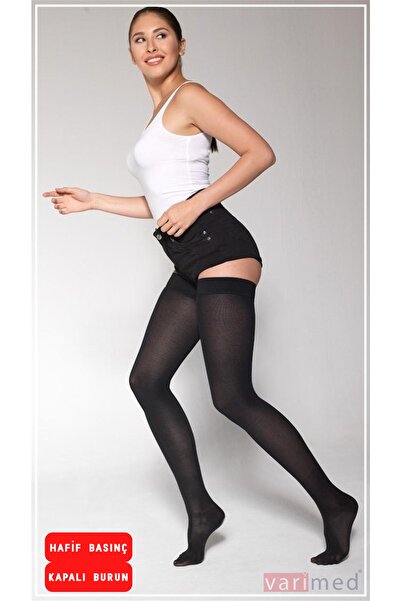 Varicease 7131 Comfort Ccl1 Hafif Basınç Diz Üstü Kapalı Burun Çorabı