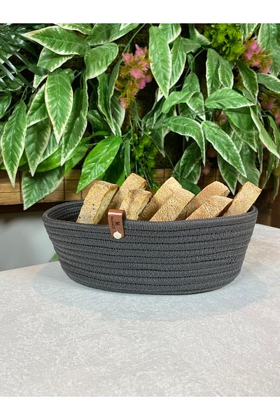 MaVaux Wicker Basket and Jute Bread Bowl - Table Top Organizer, Home and Kitchen Item