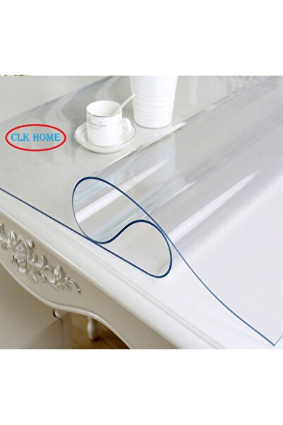 CLK Home 2,4 Mm Kalınlık 70 Cm Şeffaf Pvc Masa Örtüsü Cam Gibi Saydam Masa Se...