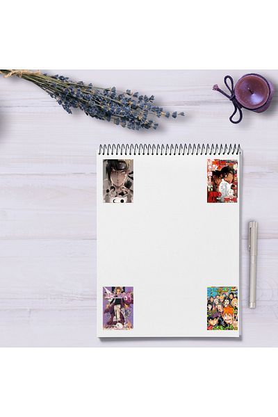 Ororabutik Σετ με 25 αυτοκόλλητα Anime - Σετ αυτοκόλλητων Scrapbook Bullet Journal