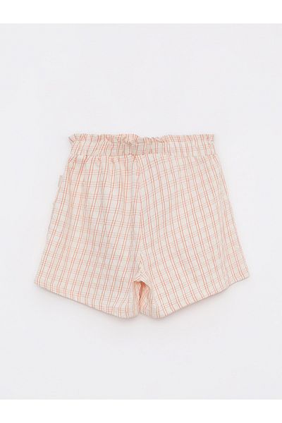LC Waikiki Elastic Waist Plaid Girl's Shorts