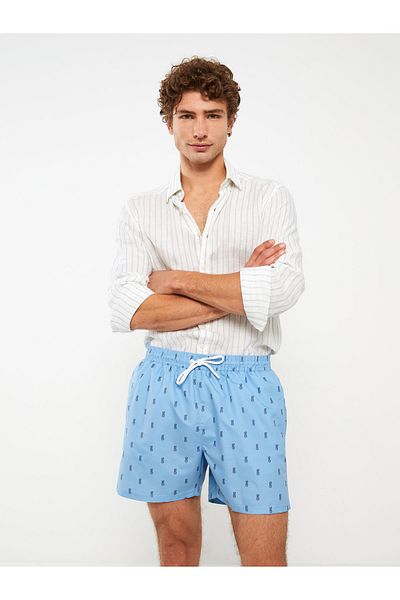 LC Waikiki Men's Patterned Short Length Sea Shorts