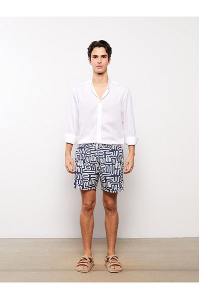 LC Waikiki Мъжки къси морски шорти с шарки