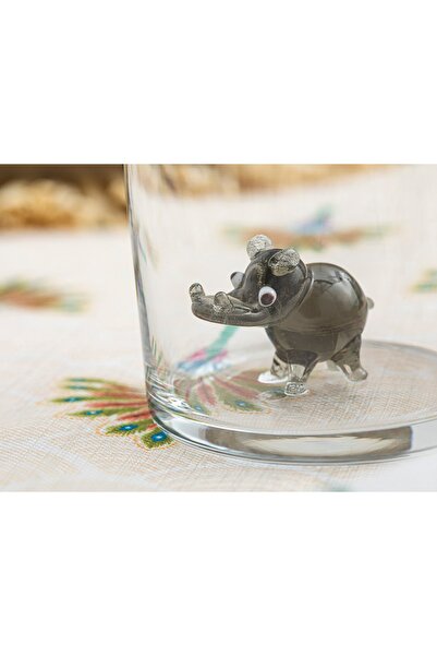 English Home Hippopotamus Glass Soft Drink Cup 350 Ml Gray