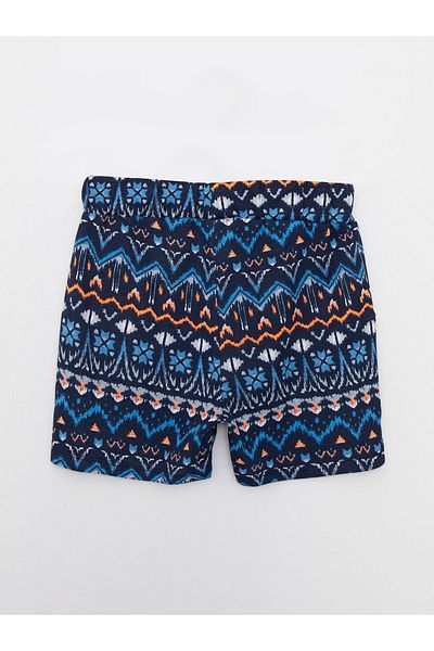 LC Waikiki Patterned Girl's Shorts with Elastic Waist