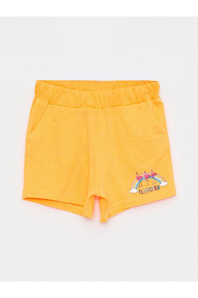 LC Waikiki Printed Elastic Waist Shorts for Girls