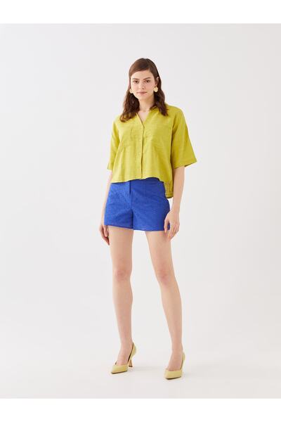 LC Waikiki Γυναικείο ψηλόμεσο κεντημένο σορτς