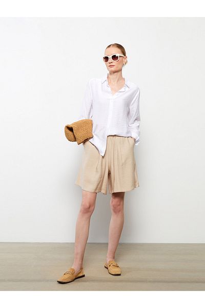 LC Waikiki Gerade Damen-Shorts – elastische Taille