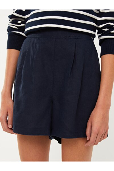 LC Waikiki Dámské šortky z hladkého plátna standardního střihu s elastickým pasem