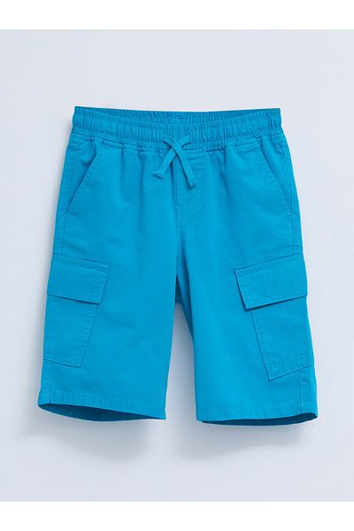 LC Waikiki Basic Gabardine Boy Cargo Shorts with Elastic Waist