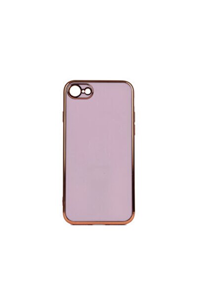 Rivor Apple Iphone 7/8/se Uyumlu Kılıf Parlak Kenarlı Altın Işlemeli Kamera K...