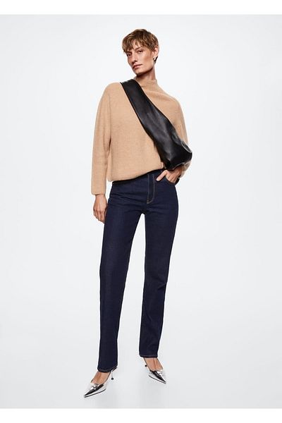 MANGO Woman Pulover cu guler Perkins 100% cașmir