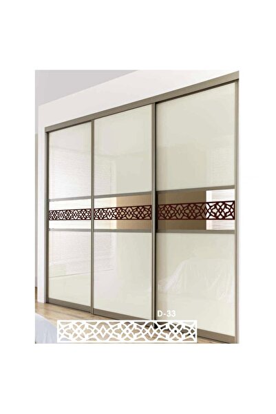 EYM Dekoratif Aynalı Pleksi Mobilya Dolap Süsü 87,5 X 14 Cm D-33 Altın