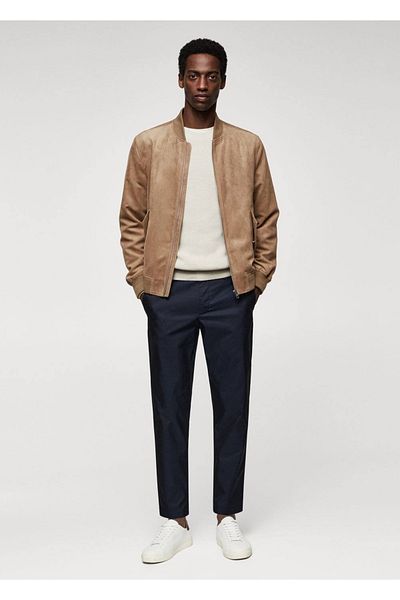 MANGO Man Cotton Slim Fit Trousers