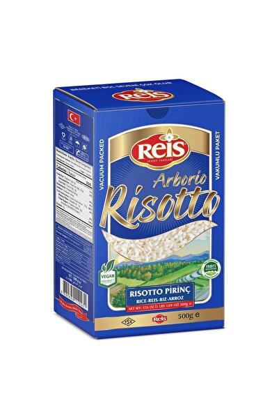 Reis Vegan 500 Gram Arborio Risotto Pirinç Vakumlu Ambalajlı Paket