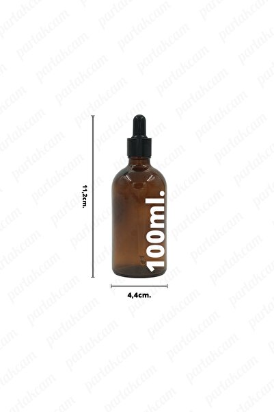 parlakcam 1 Adet 100ml Damlalıklı Amber Şişe Özel Yağlar Esans Yağları Için U...