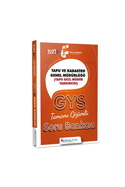 MemurSınav 2025 Tapu Ve Kadastro Tapu Sicil Müdür Yardımcısı Gys Soru Bankası