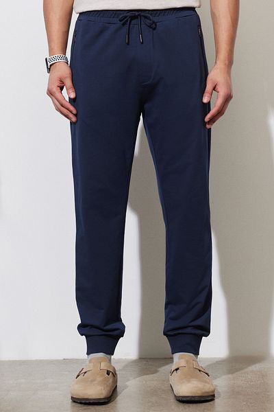 ALTINYILDIZ CLASSICS Men's Navy Blue Standard Fit Regular Cut Sweatpants