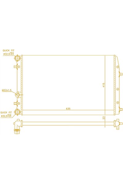 Volkswagen Polo 01 Cordoba/ıbiza/fabia 6q0121253q Mt 630*388*16