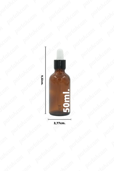 parlakcam 1 Adet 50ml Damlalıklı Amber Şişe Özel Yağlar Esans Yağları Için Uy...