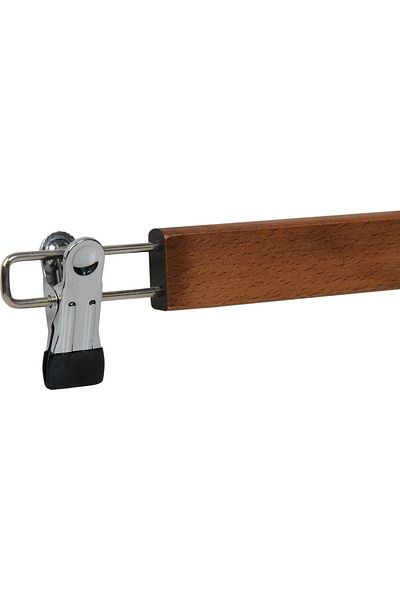 NYN 8131/b Walnut Colored Wooden Trousers and Skirt Hanger