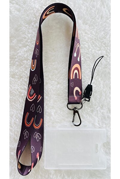Staffy Gökkuşağı Temalı Boyun Askı Ipi Ve Kartlık