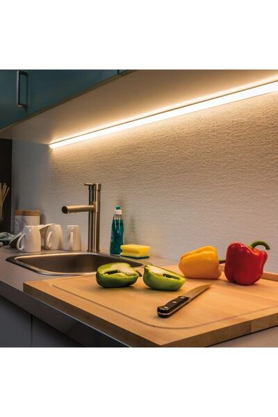 Sese Alüminyum Led Kanalı 12mt Köşe Profil Ve Beyaz Üst Kapak 4x3 Metre Boş Kasa