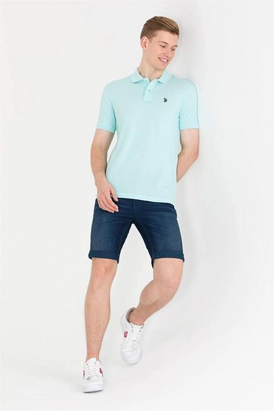 U.S. Polo Assn. Πόλο ΗΠΑ 1570718   Ανδρικό μπλουζάκι Water Green Polo Neck