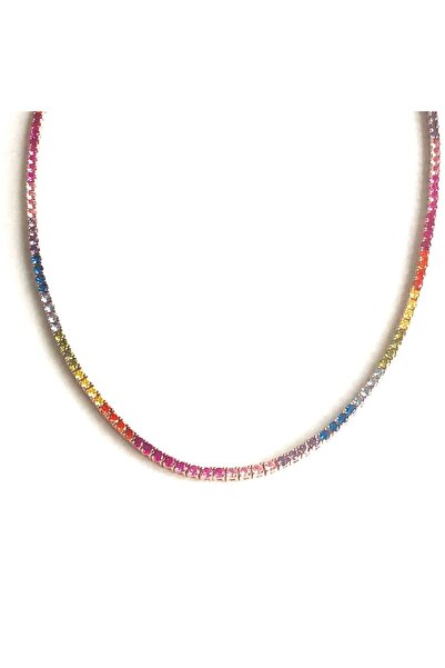 2 Mm Taşlı Multicolor Suyolu Ithal Kolye