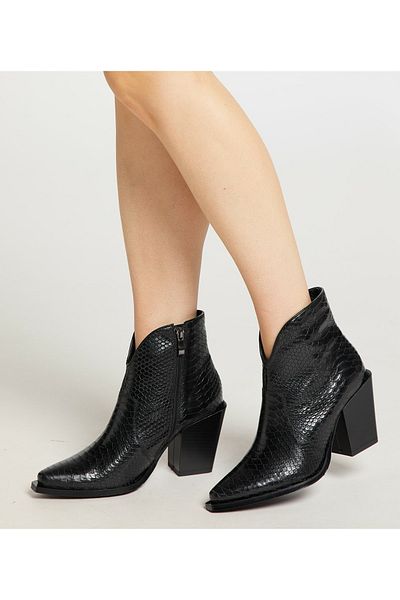 Faina Elegantní Leder Stiefelette
