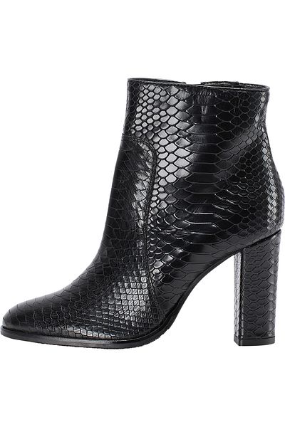 Faina Leder Stiefelette v Snake-Optik