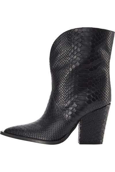 Faina Leder Stiefel v Kroko-Prägung