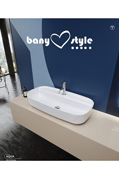 TURKUAZSERAMİK Cerastyle Turkuaz Aqua Tezgah Üstü Lavabo 80*40
