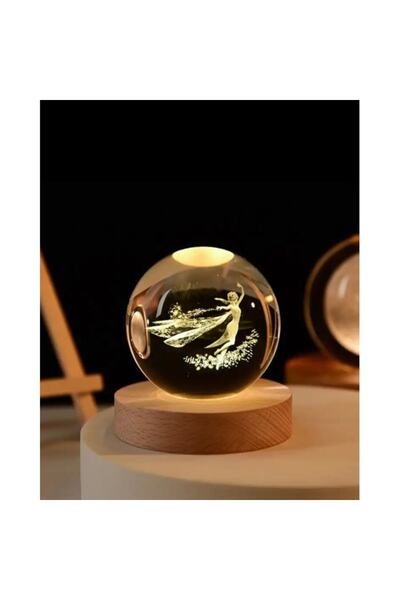 Genel Markalar Prenses Elsa Figürlü Renk Değiştiren Işıklı Cam Küre