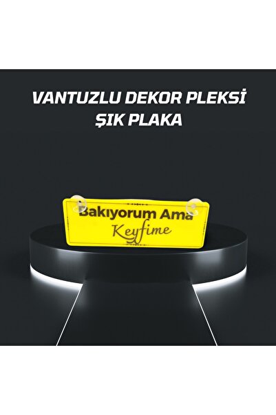 CybillStore Bakıyorum Ama Keyfime Vantuzlu Dekor Pleksi Plaka