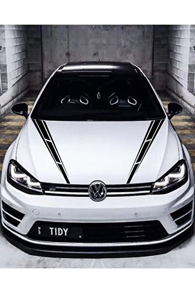 STİCKERCI BEY Kaput Sticker 2 Adet 10*60 Cm Çift Şerit Kaput Kaplama Folyo Aksesuar Modifiye Yapışkanlı Etiket